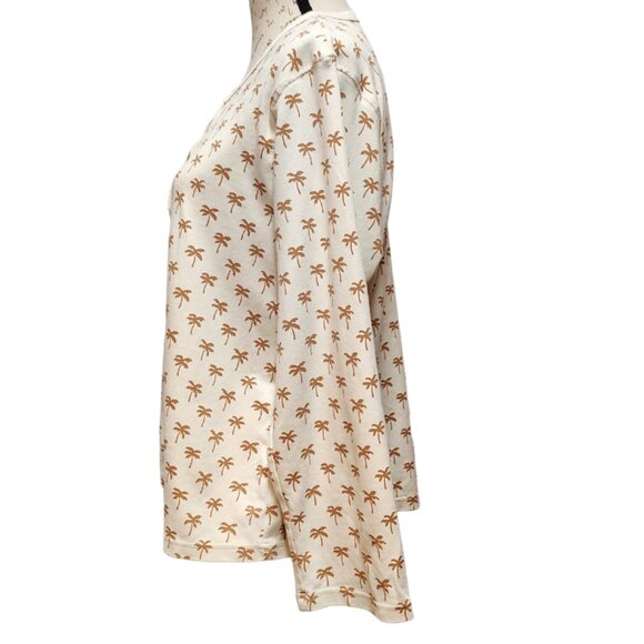 Faherty X Roller Rabbit Palm Tree Henley Pajama Top Size XL Limited Edition - Picture 2 of 9